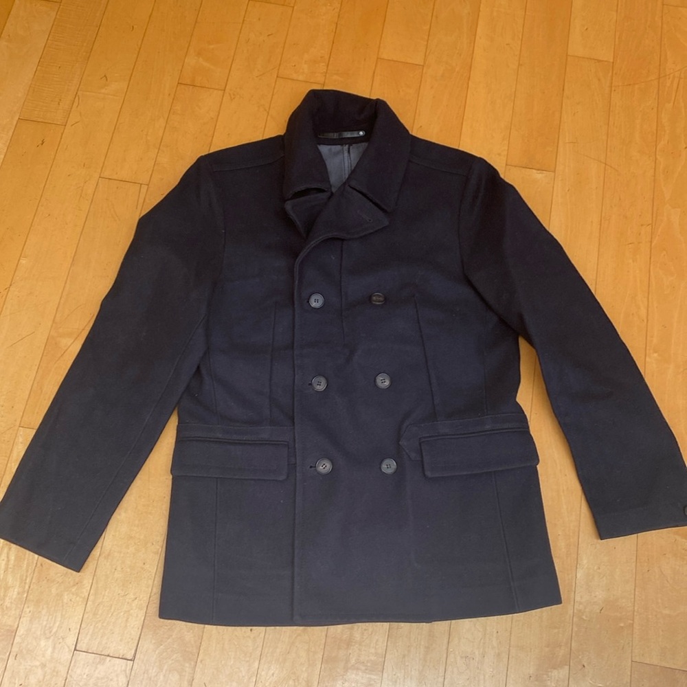 All Saints - Used, Navy Blue Pea Coat